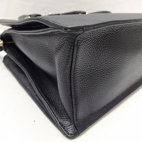 Kate Spade New York Mulberry Street Black Pebbled Leather Top Handle Satchel Bag - Picture 8 of 16